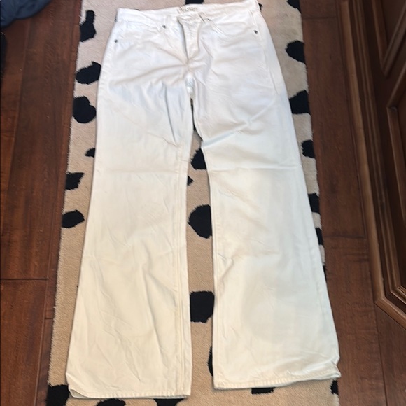 Nili Lotan Denim - Nili Lotan Celia Wide-Leg white jeans 30